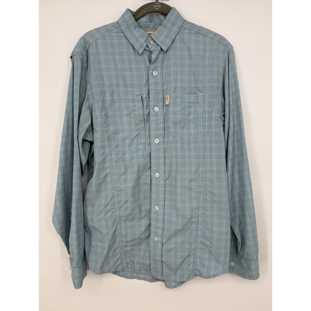 Bob Timberlake Men's Long Sleeve Blue Plaid Small